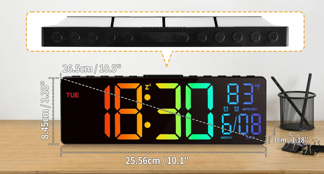10.5" Digital LED Wall Clock