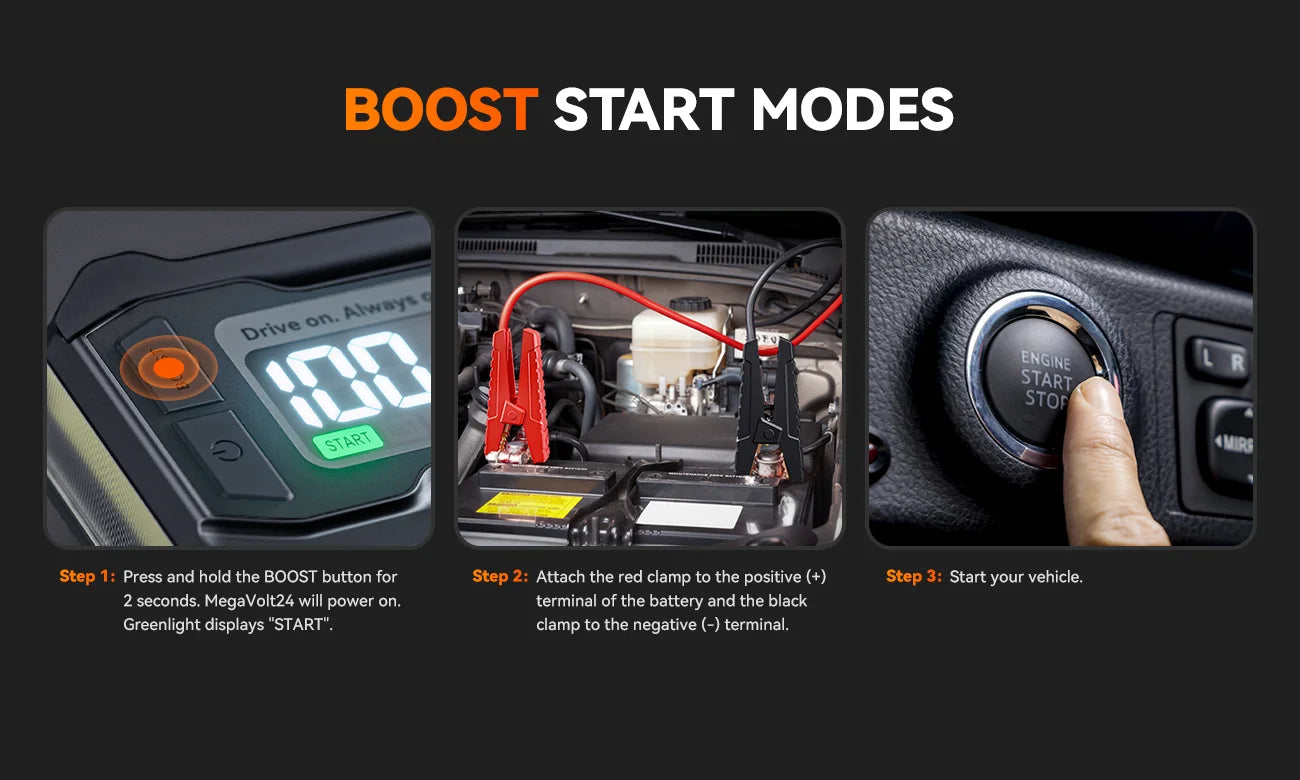 WOLFBOX JS24 4000A Portable Jump Starter Battery Pack Power Bank