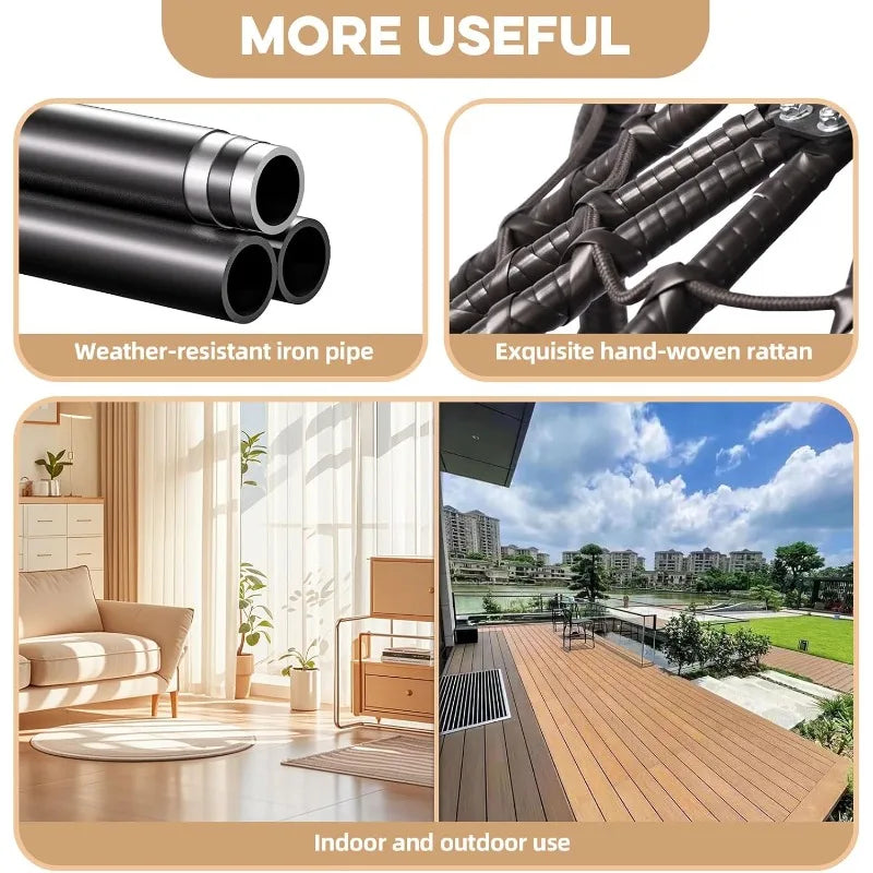 Ratten Wicker Hanging Egg Chair