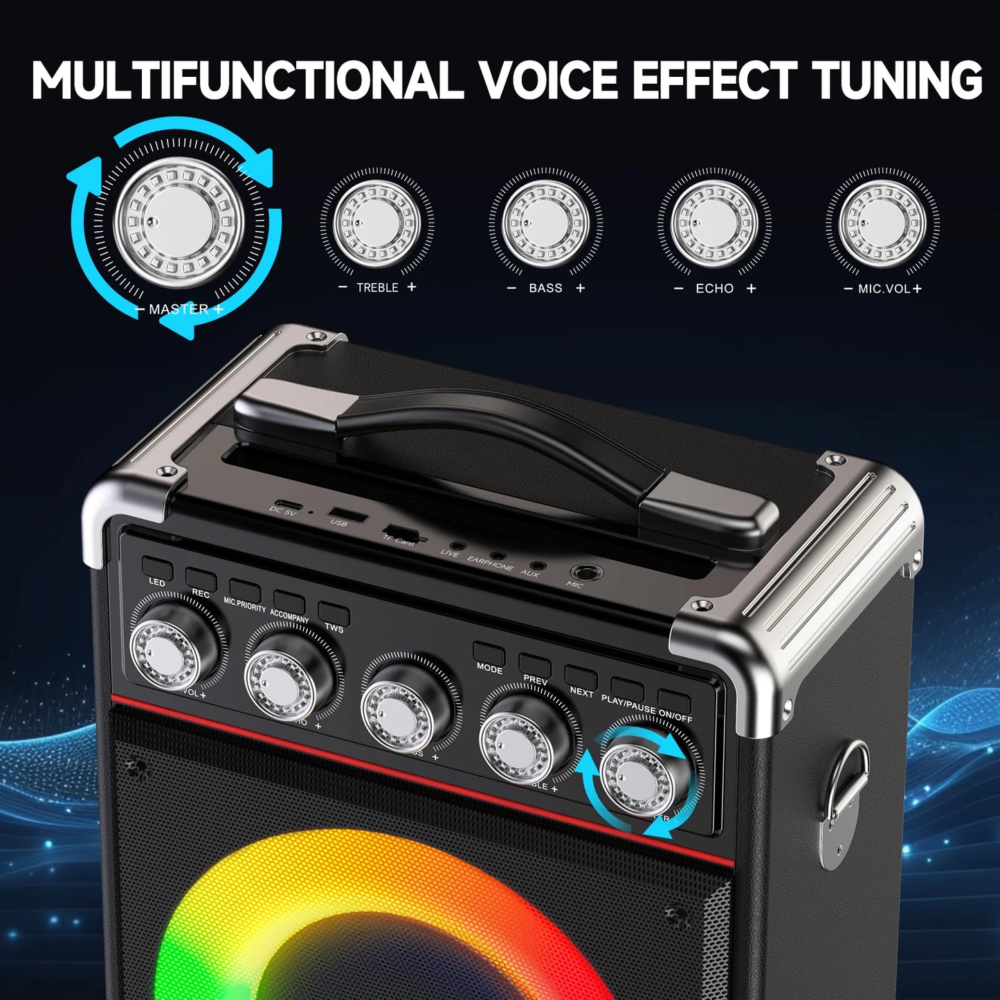FanFun Karaoke Speaker with 2 Microphones
