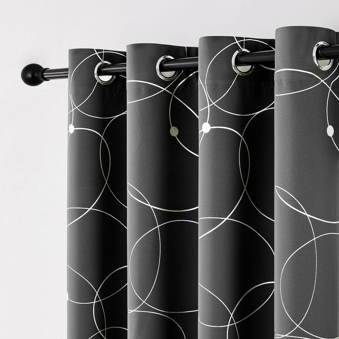 4 Piece Grommet Thermal Blackout Curtains