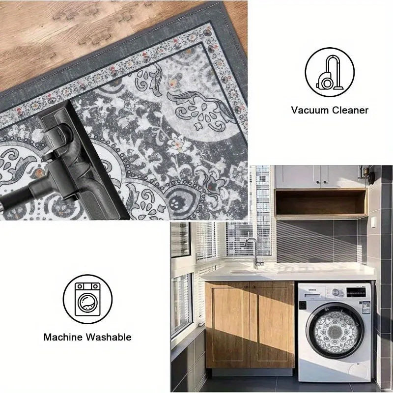 Bohemian Style Kitchen Rug Set