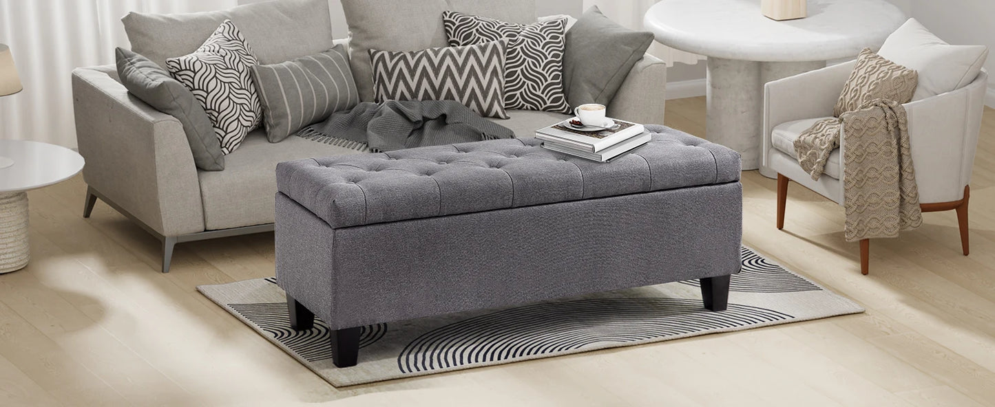 Redlife 15.5 x 42 x 16 inch Storage Ottoman