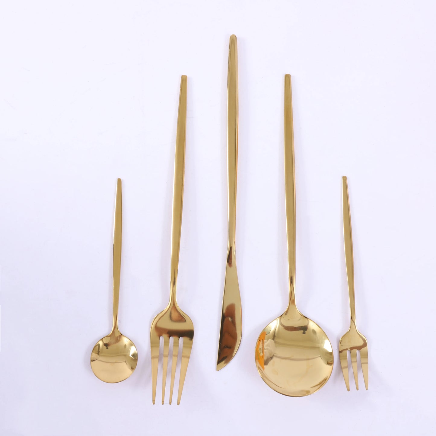 90Pcs Gold Stainless Steel Silverware
