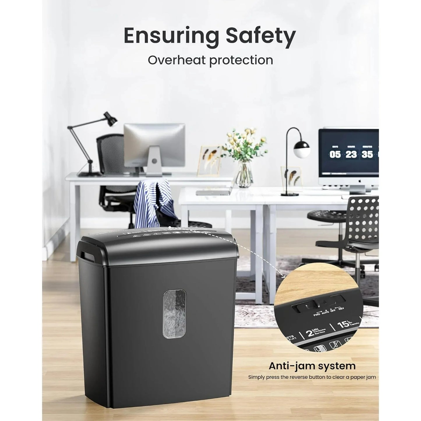 Deli 8-Sheet Micro Cut Paper Shredder
