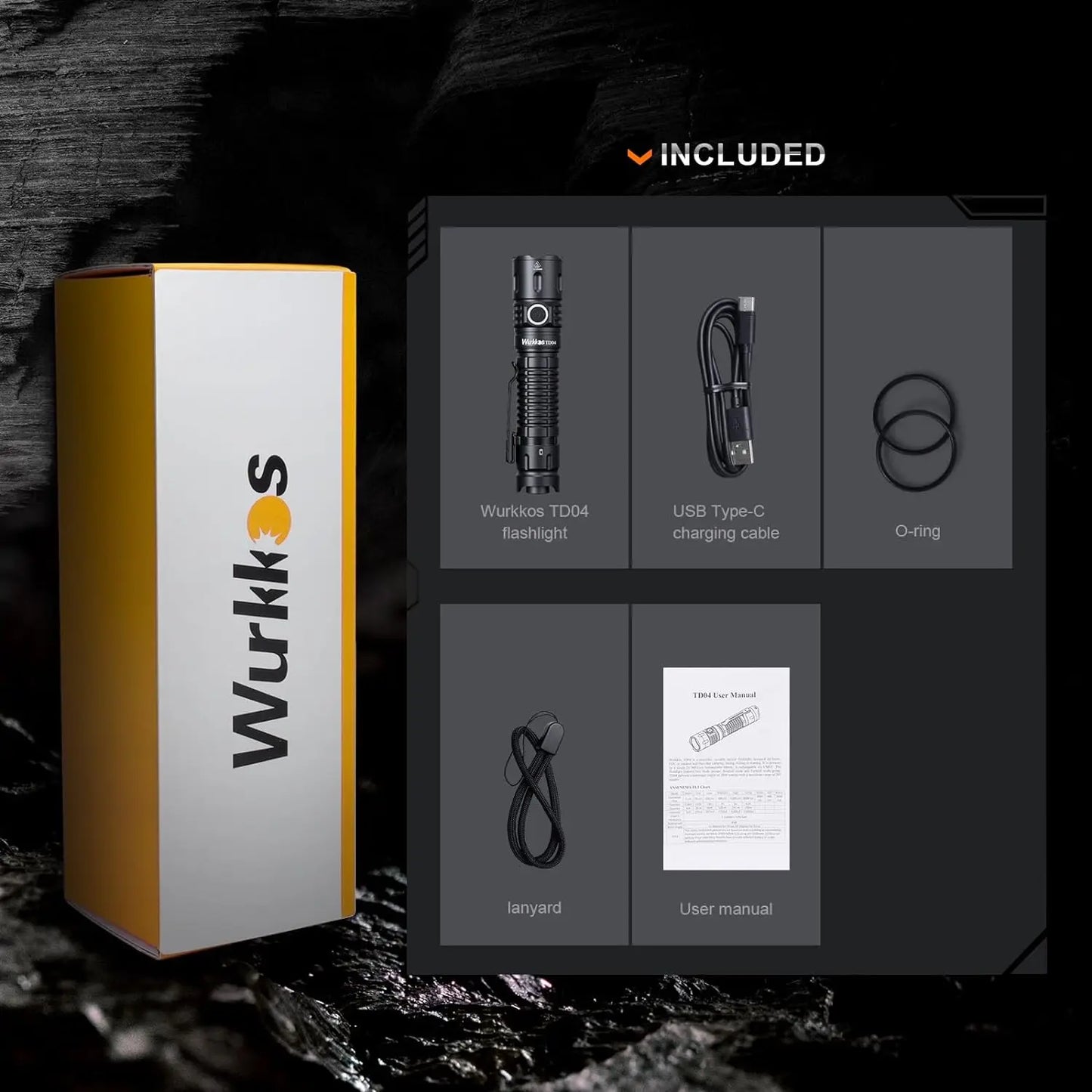 Wurkkos TD04 Flashlight With USB C Interface