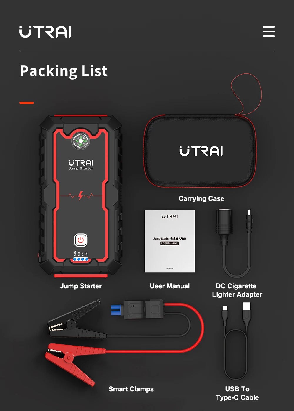 UTRAI Power Bank Emergency Car Battery Starter