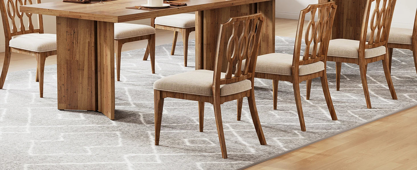 63-inch Farmhouse Dining Table for 4-6