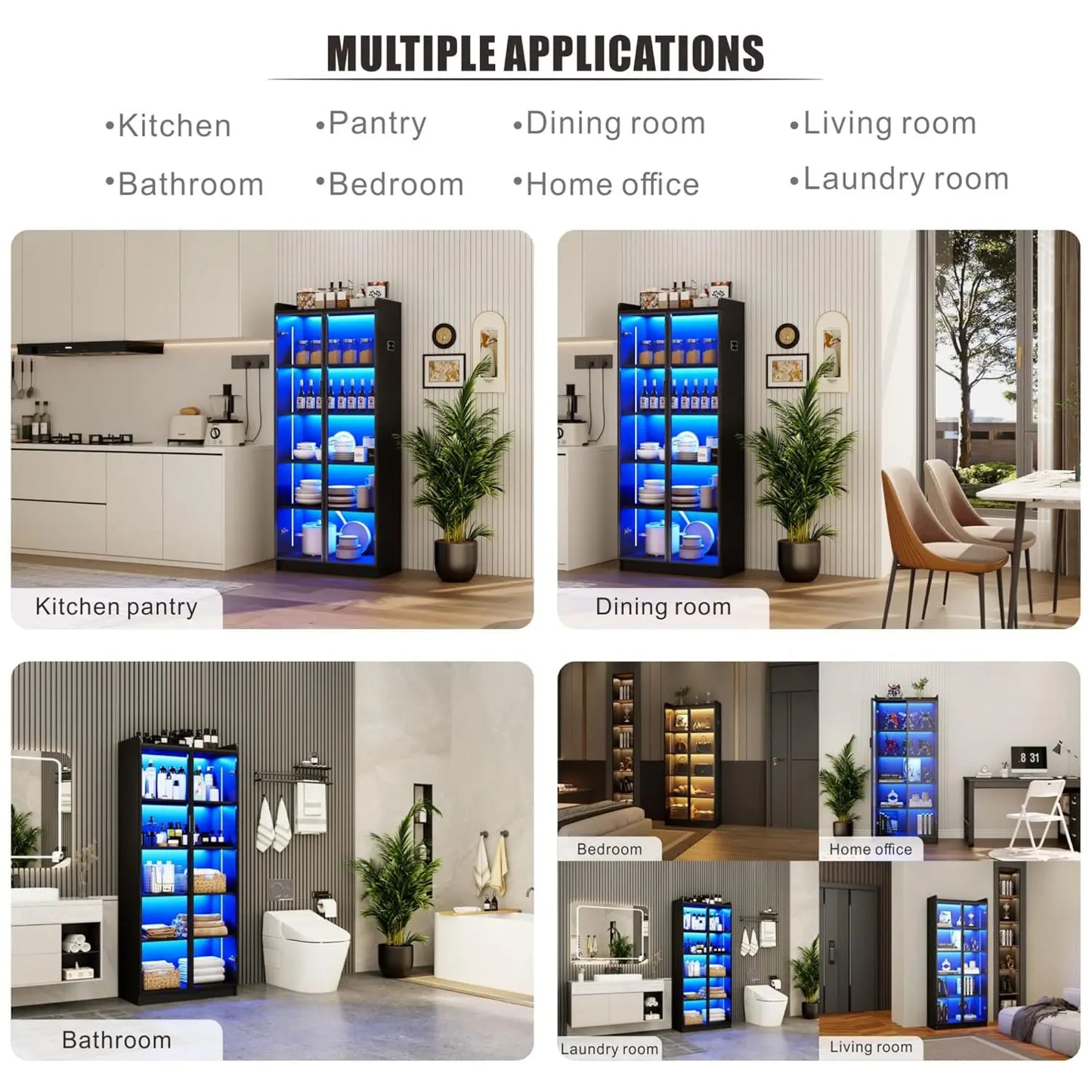 Tall or Corner Configuration LED Display Cabinet