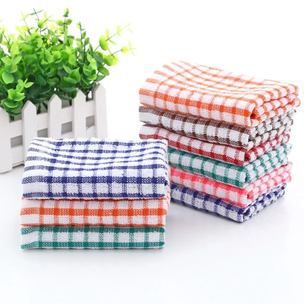 6 Piece Cotton Kitchen Tea Towels 10 x 14 Inch