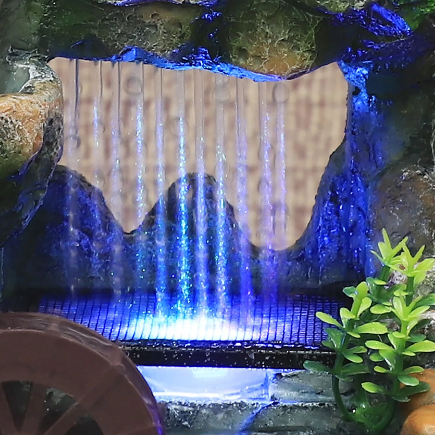 Indoor Water Feature with Color Changing LED Lighting