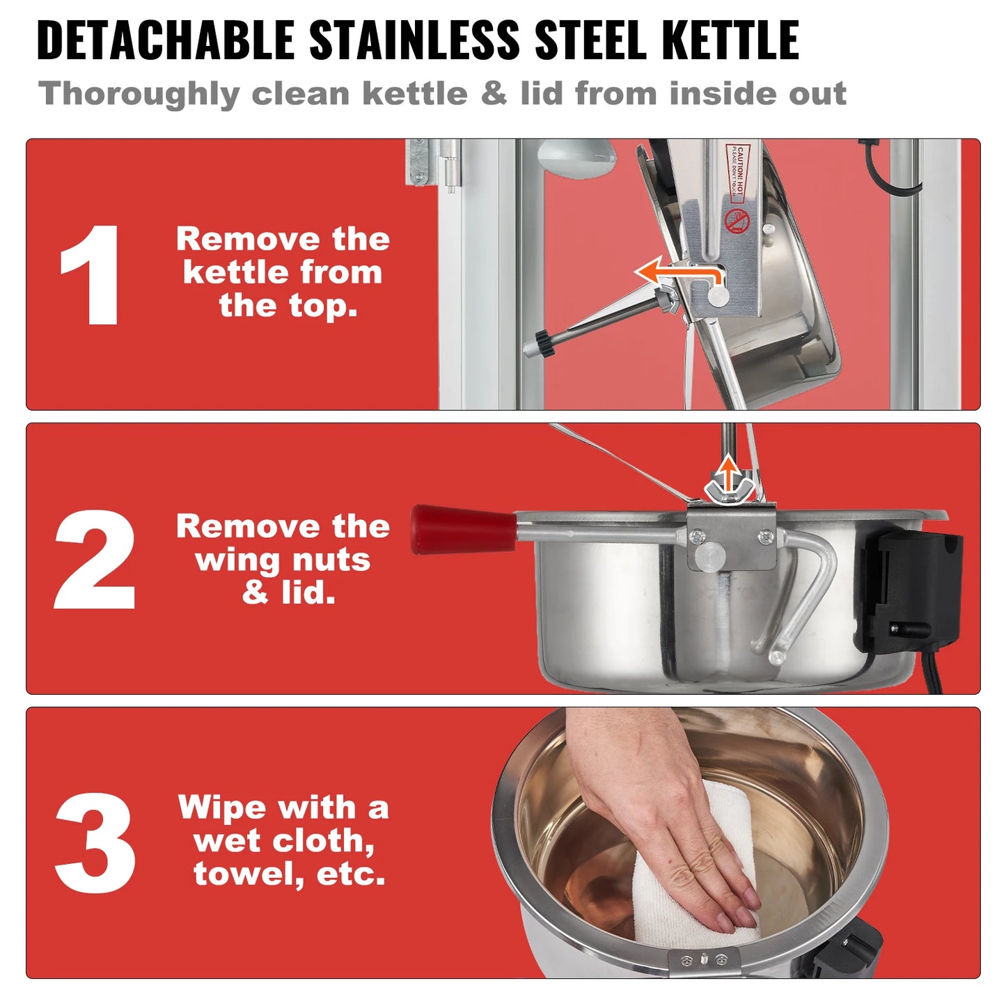 SucceBuy 8/12Oz Electric Popcorn Make with Scoop