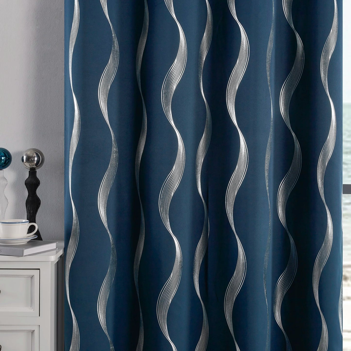 4 Piece Blackout Thermal Grommet Curtains