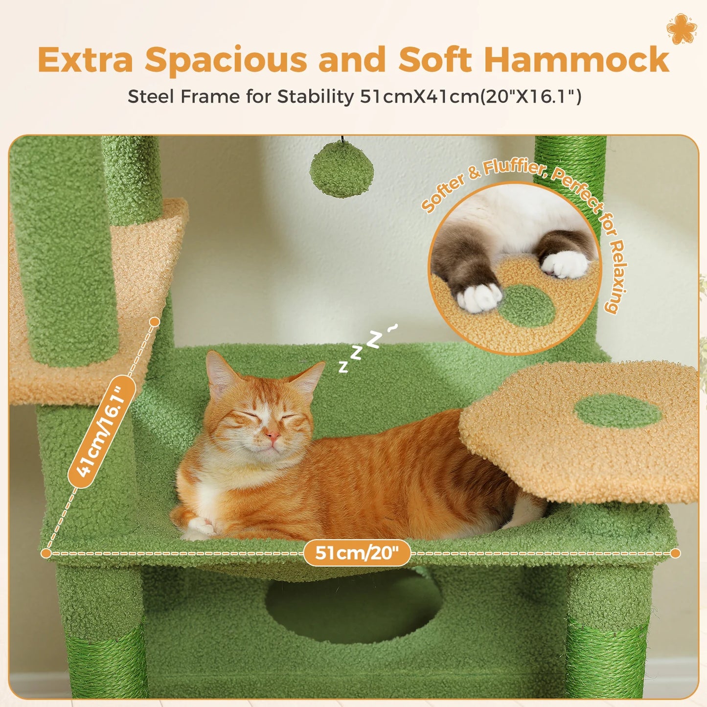 72.4" Large Cat Tree Tower Scratching Post