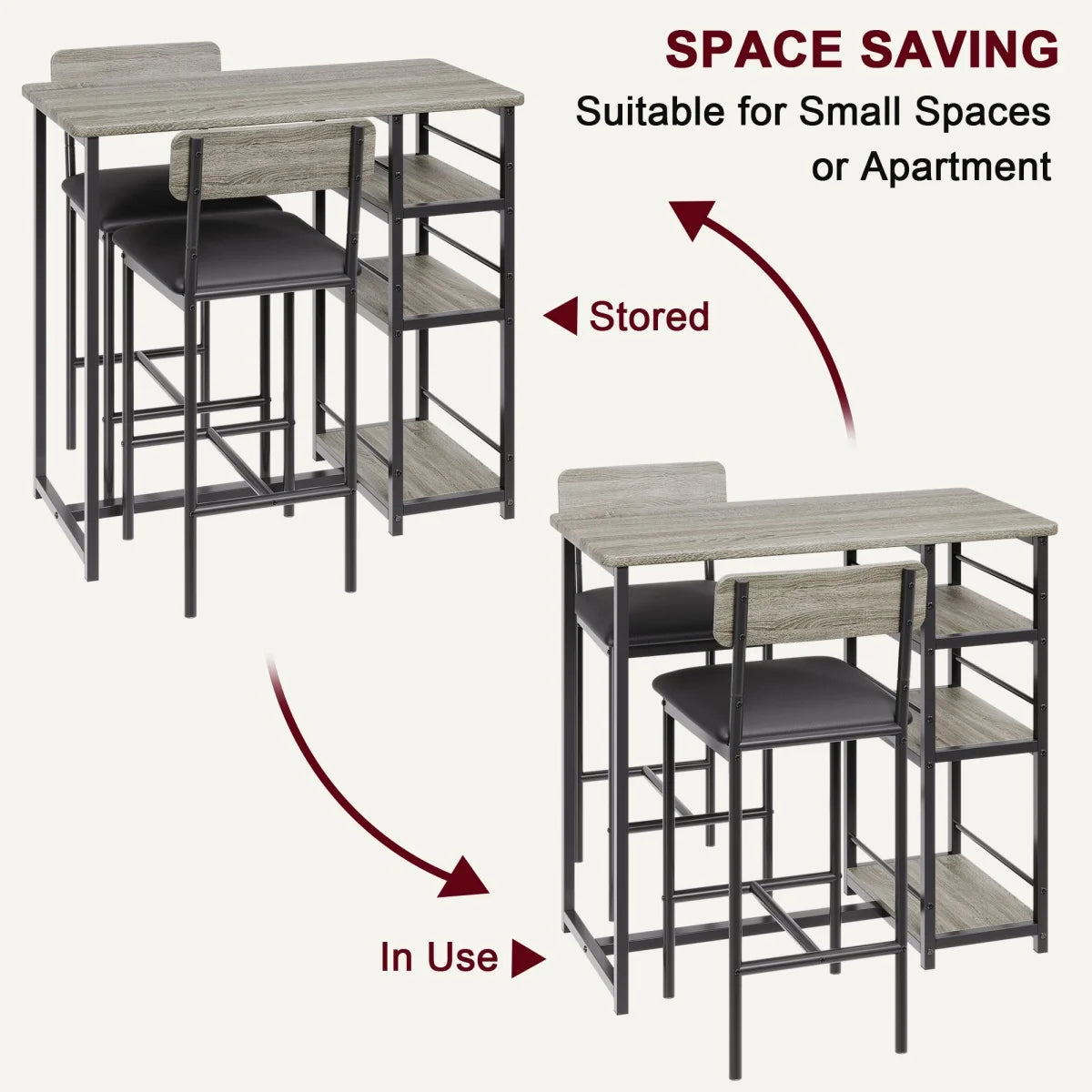 2-Person Dining Table Set For Small Spaces