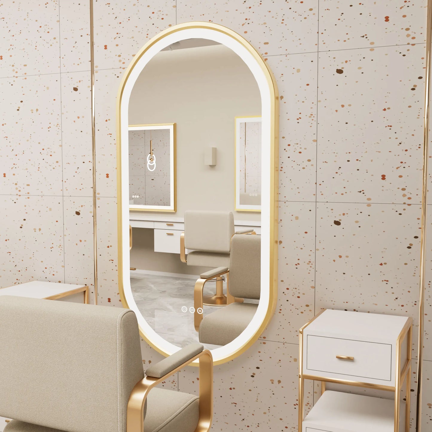 Large LED Oval Bathroom Mirror