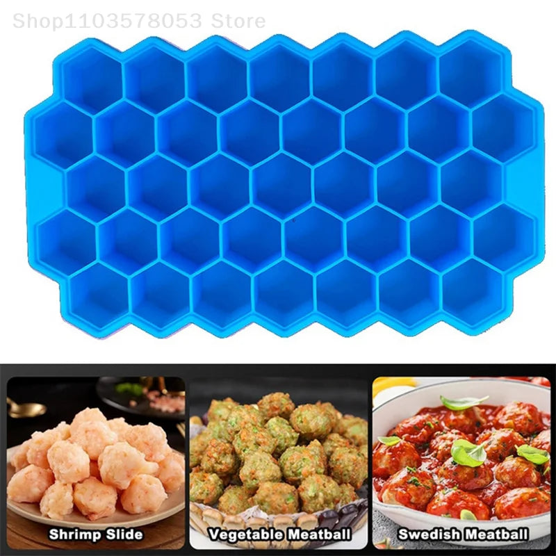 37 Grids Silicone Meatball Mold With Lid