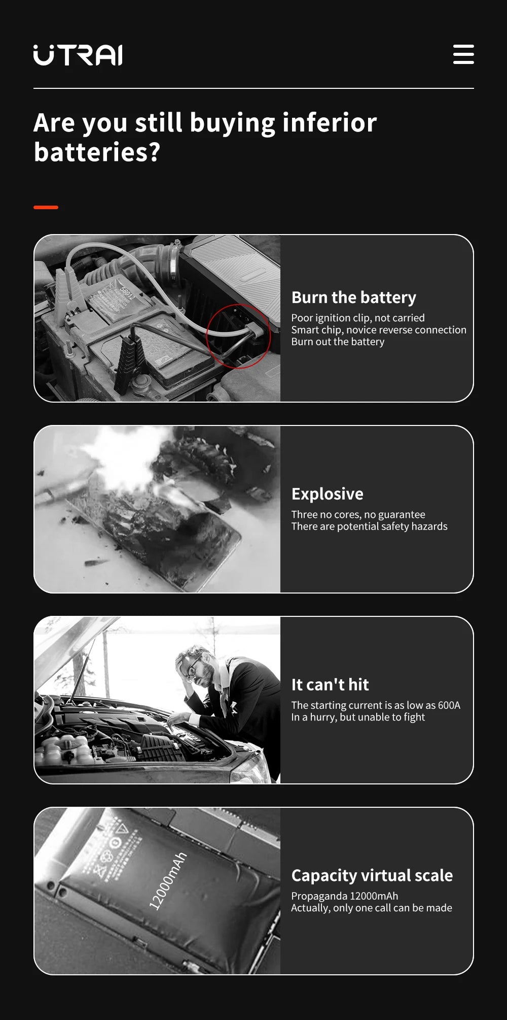 UTRAI Power Bank Emergency Car Battery Starter