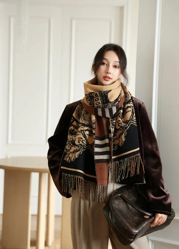 New Fashion Tower Print Winter Women's Scarf