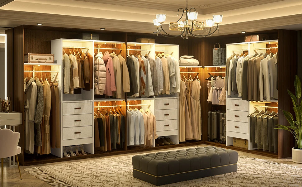 5FT Small Closet System with Drawers and Adjustable Shelves