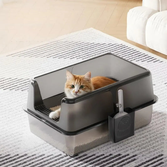 Stainless Steel Cat Litter Box with Lid