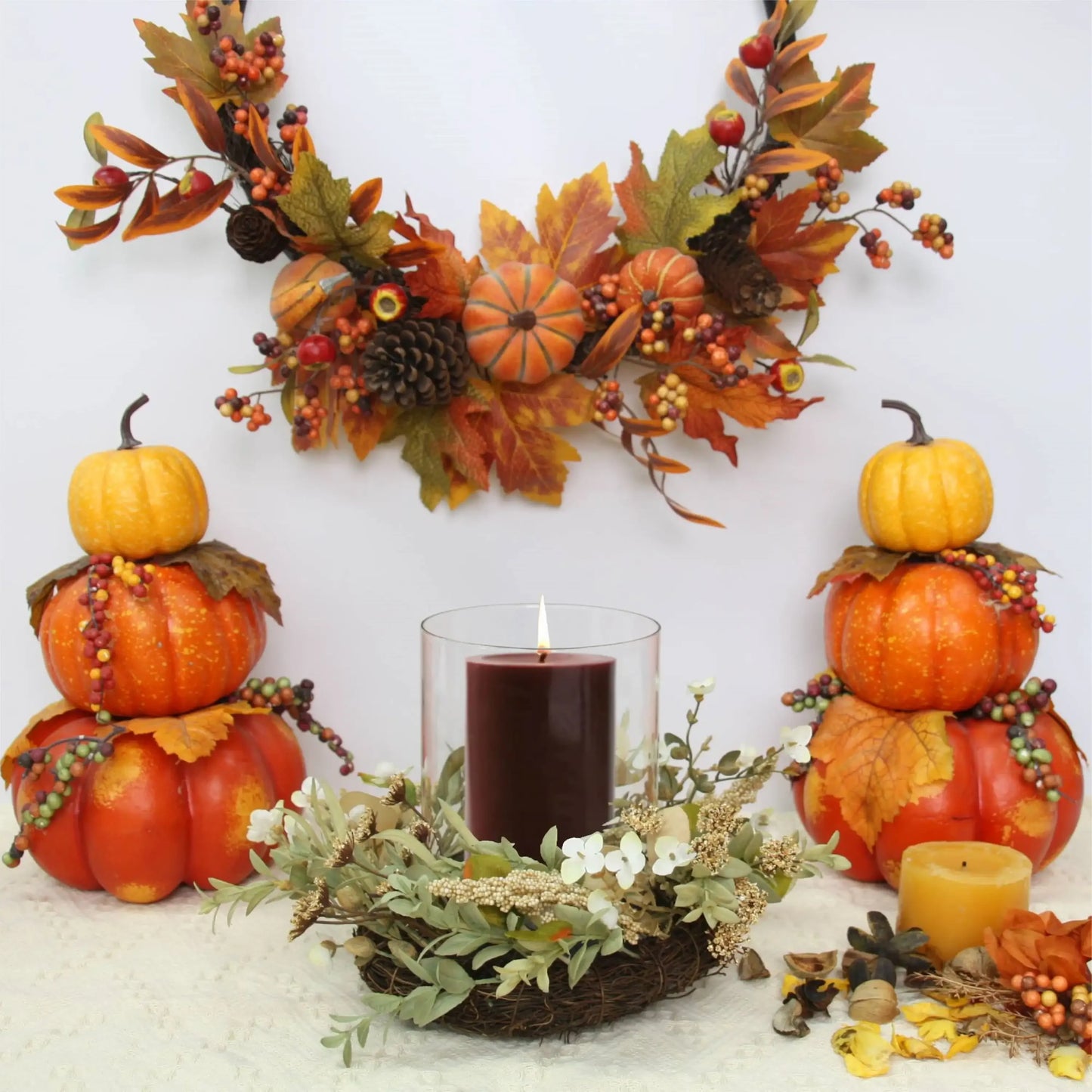 (Pack of 2) Indoor Hurricane Pillar Candle Holders