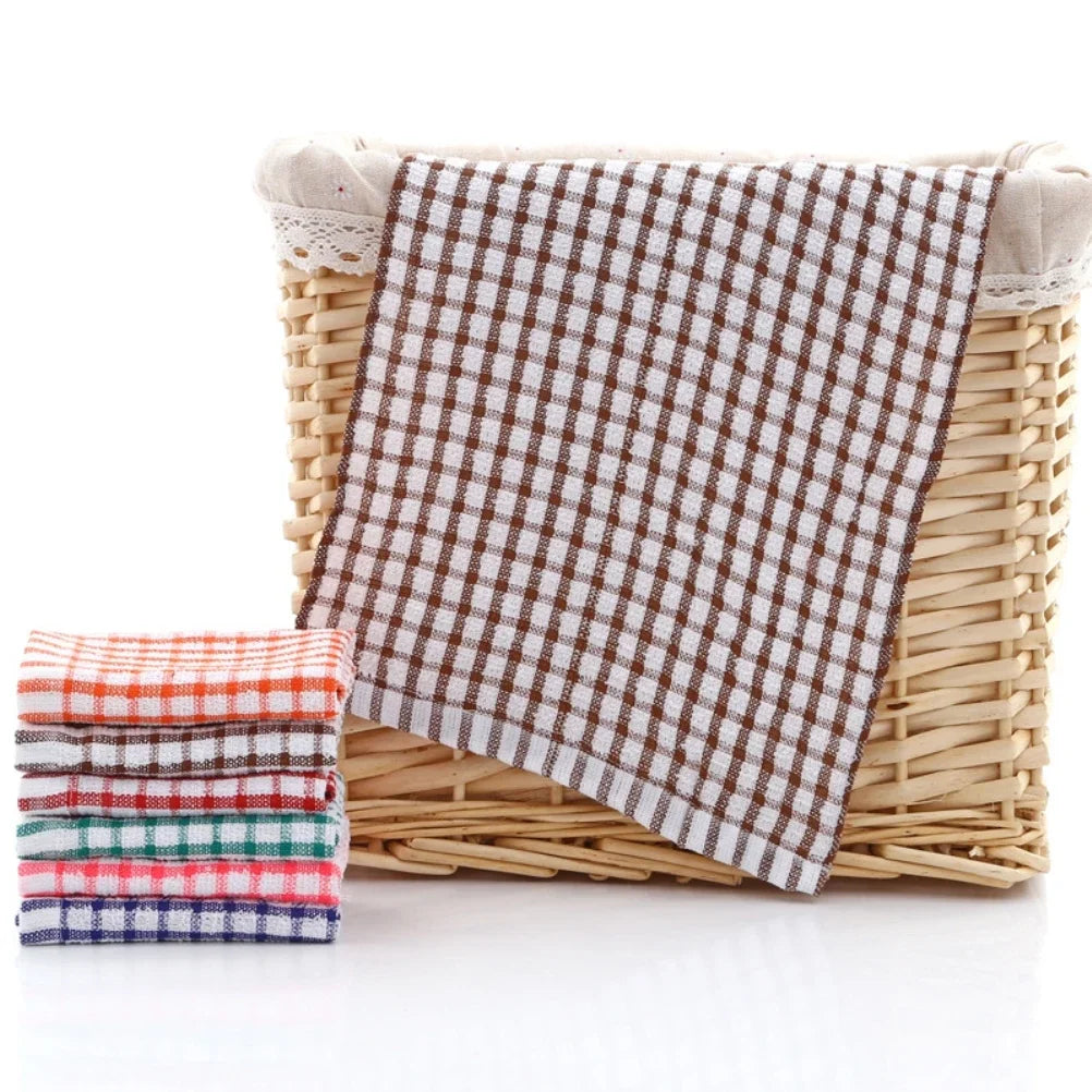 6 Piece Cotton Kitchen Tea Towels 10 x 14 Inch
