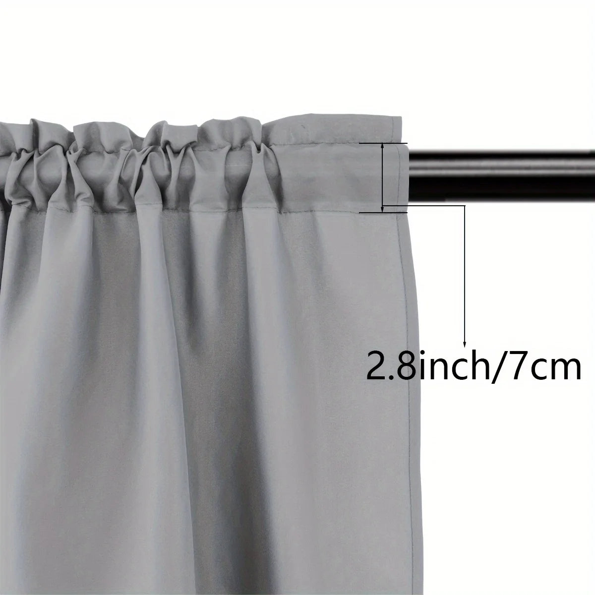 4 Panels Light Filtering Rod Pocke Soft Touch Curtains