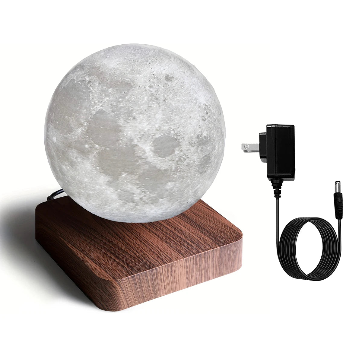 LED Magnetic Floating Moon Lamp with Wooden Base