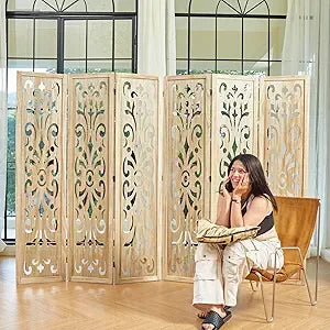 5.6Ft Classical Carved Partition Screen