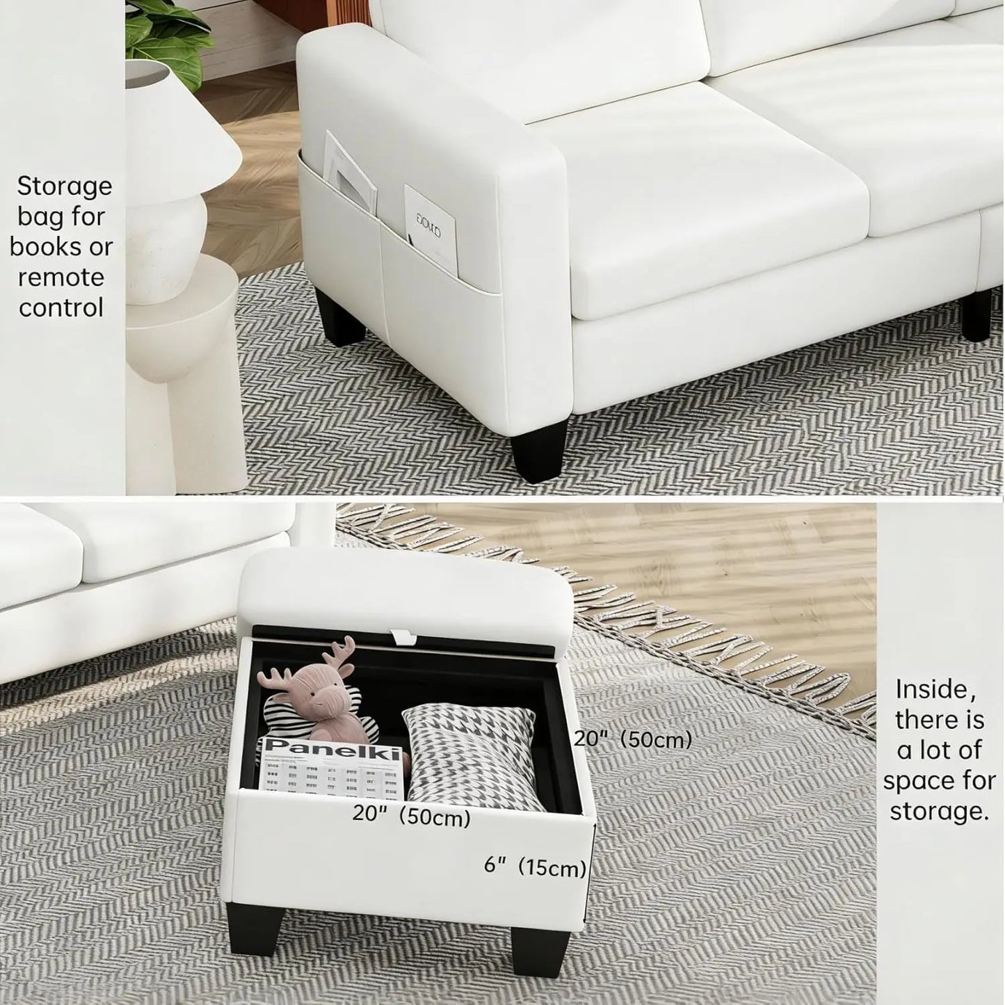 Small Sectional L Shaped Couch With Ottoman