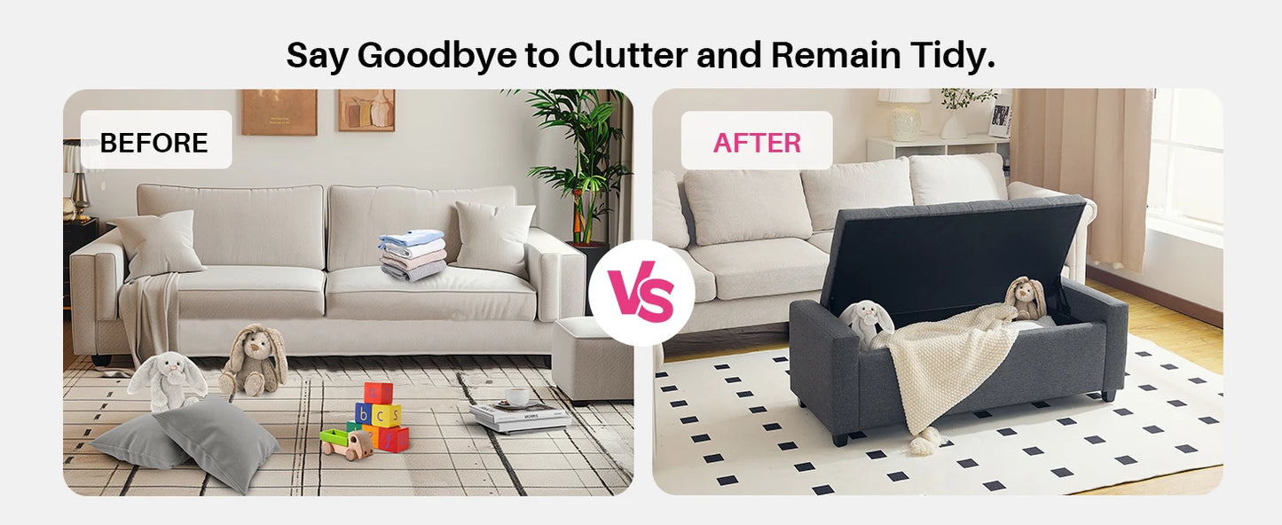 Redlife 47.8'' Storage Ottoman