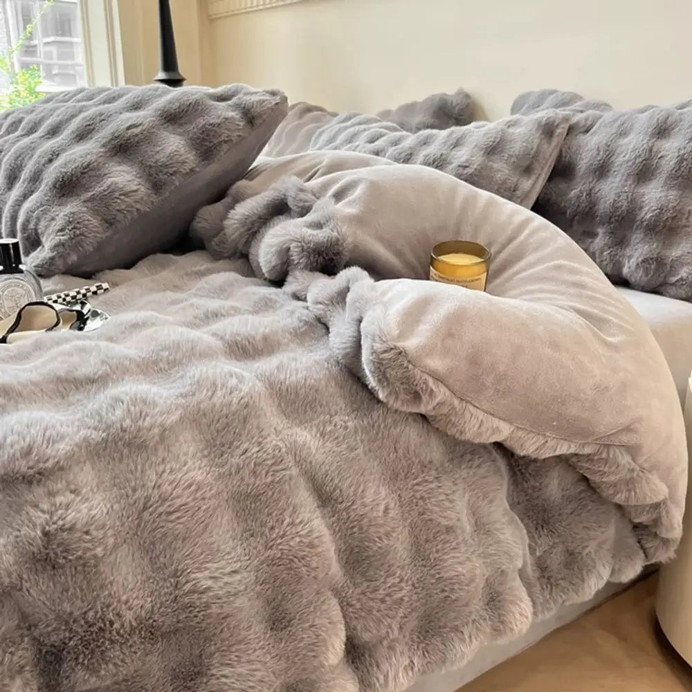 Faux Rabbit Fleece Weighted 6 Pound Blanket