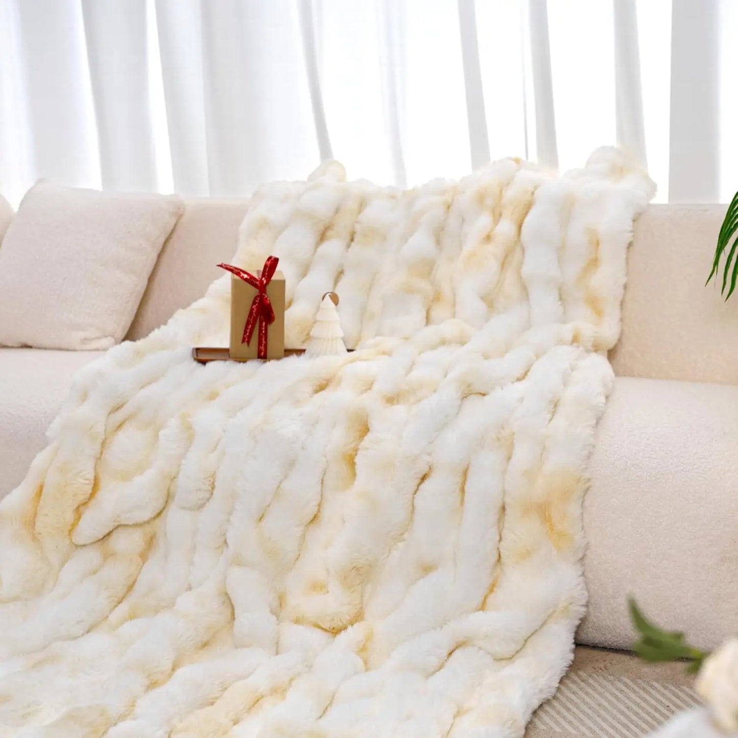 Faux Rabbit Fleece Weighted 6 Pound Blanket