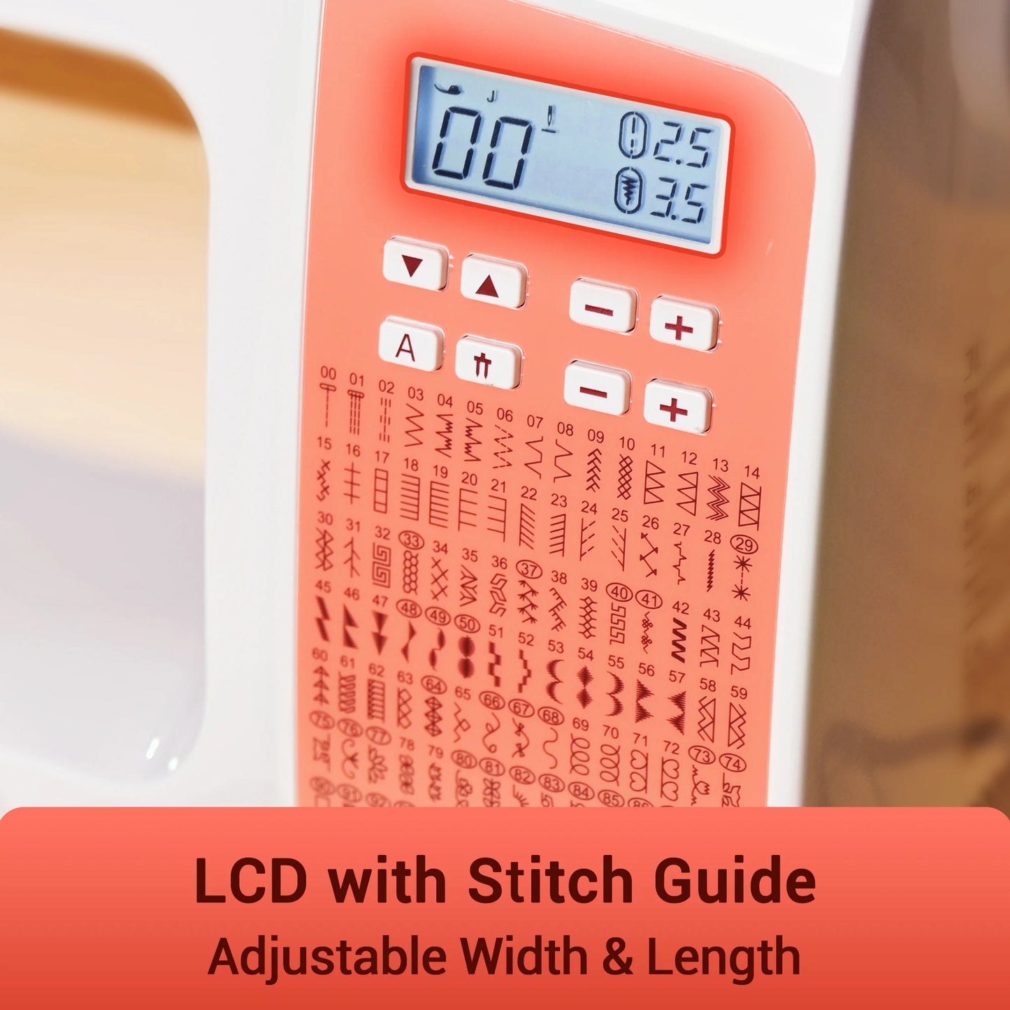 POOLIN EOC02 Computerized Sewing Machine, Heavy Duty Home Use with 200 Built-in Stitches & Portable Handle