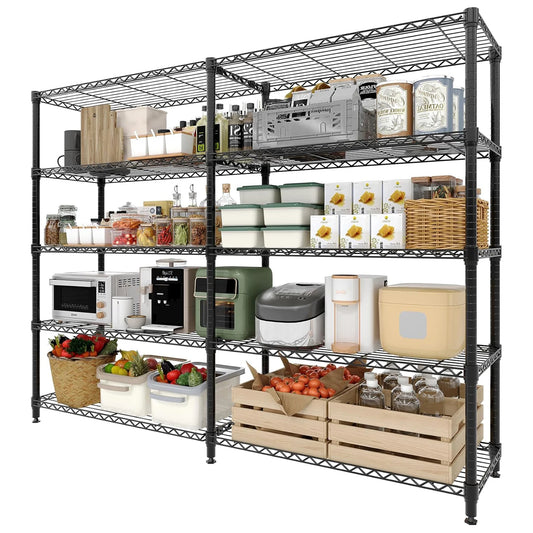 Heavy Duty Metal Pantry Storage Shelves 4 or 5 Tiers