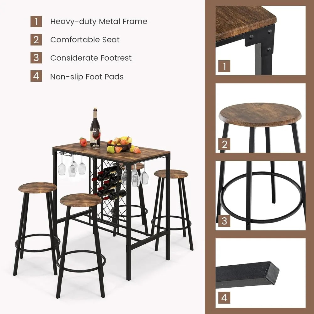 5-Piece Dining Room Table Set