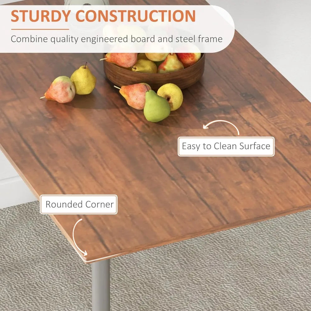 HOMCOM Dining Table Set for Small Spaces