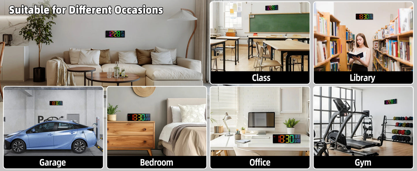 10.5" Digital LED Wall Clock