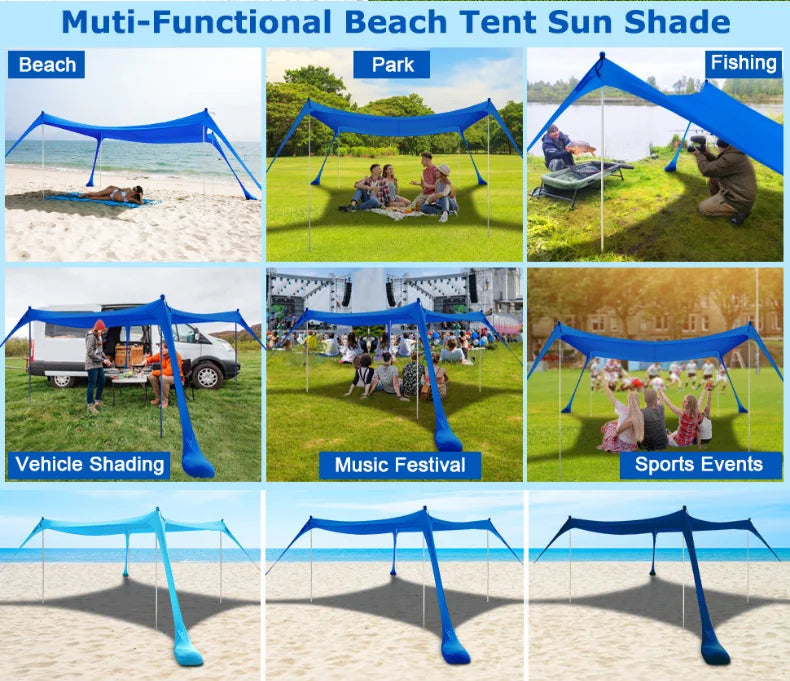 Outdoor Lawn and Beach Canopy Tent For Sun Protection and Cooling