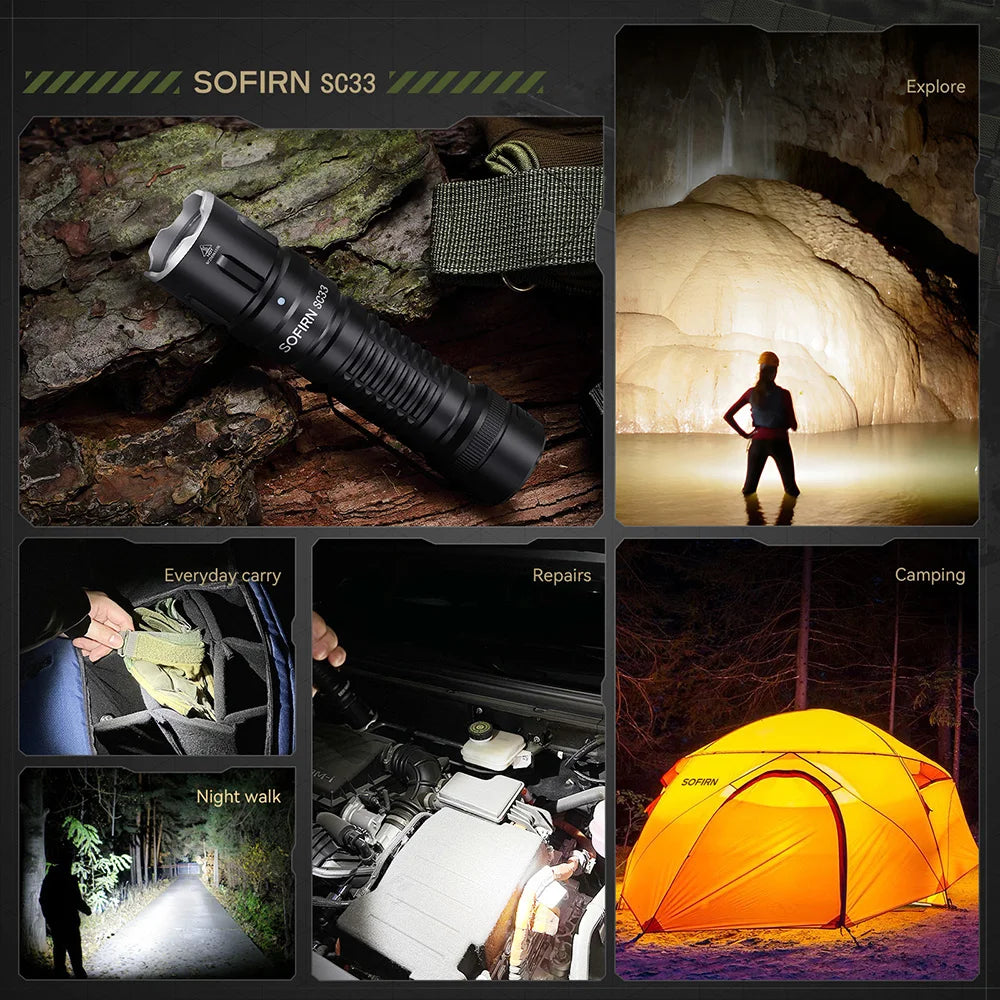SOFIRN SC33 LED Tactical Flashlight