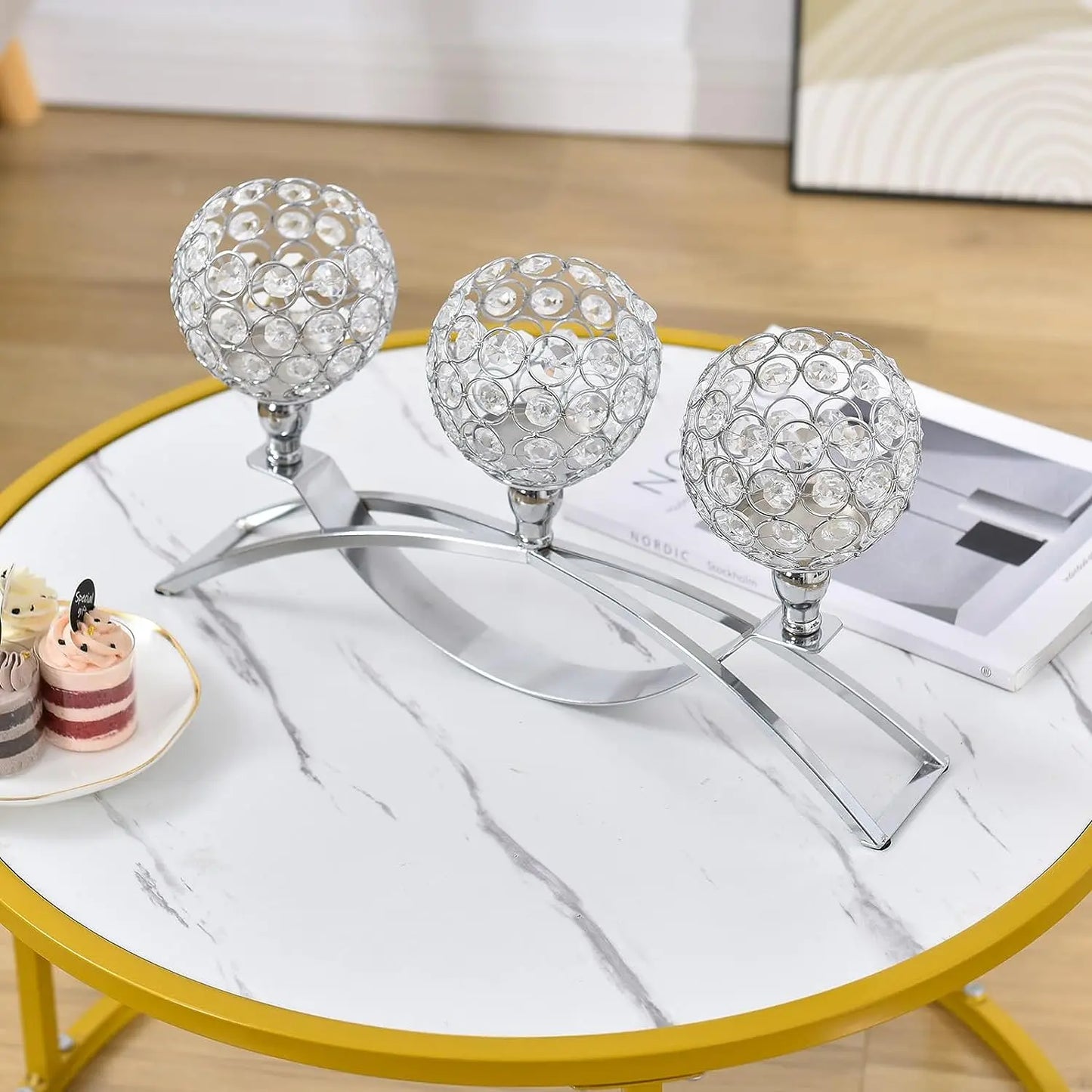 Crystal Table Candelabra Centerpiece DiningRoom