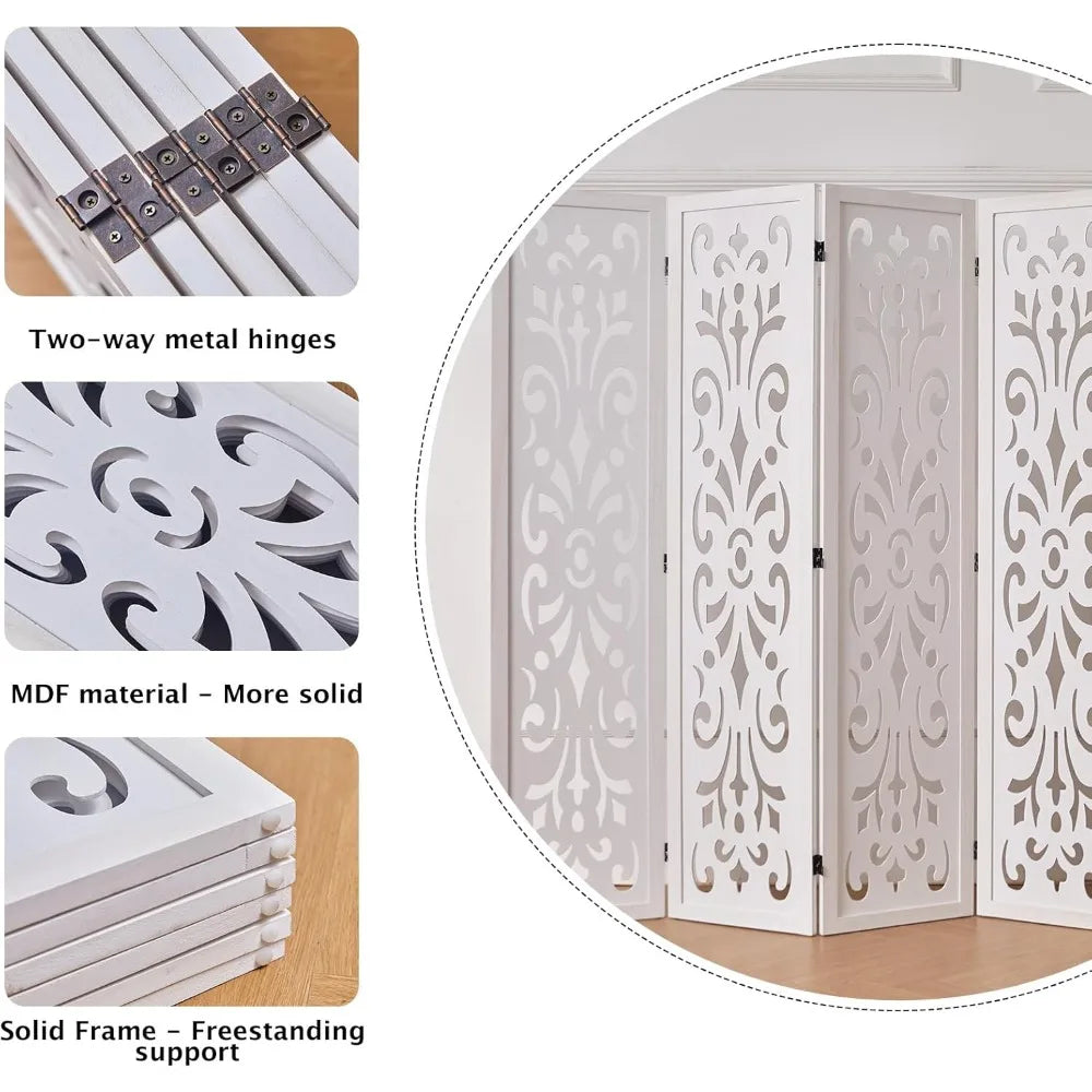 5.6Ft Classical Carved Partition Screen