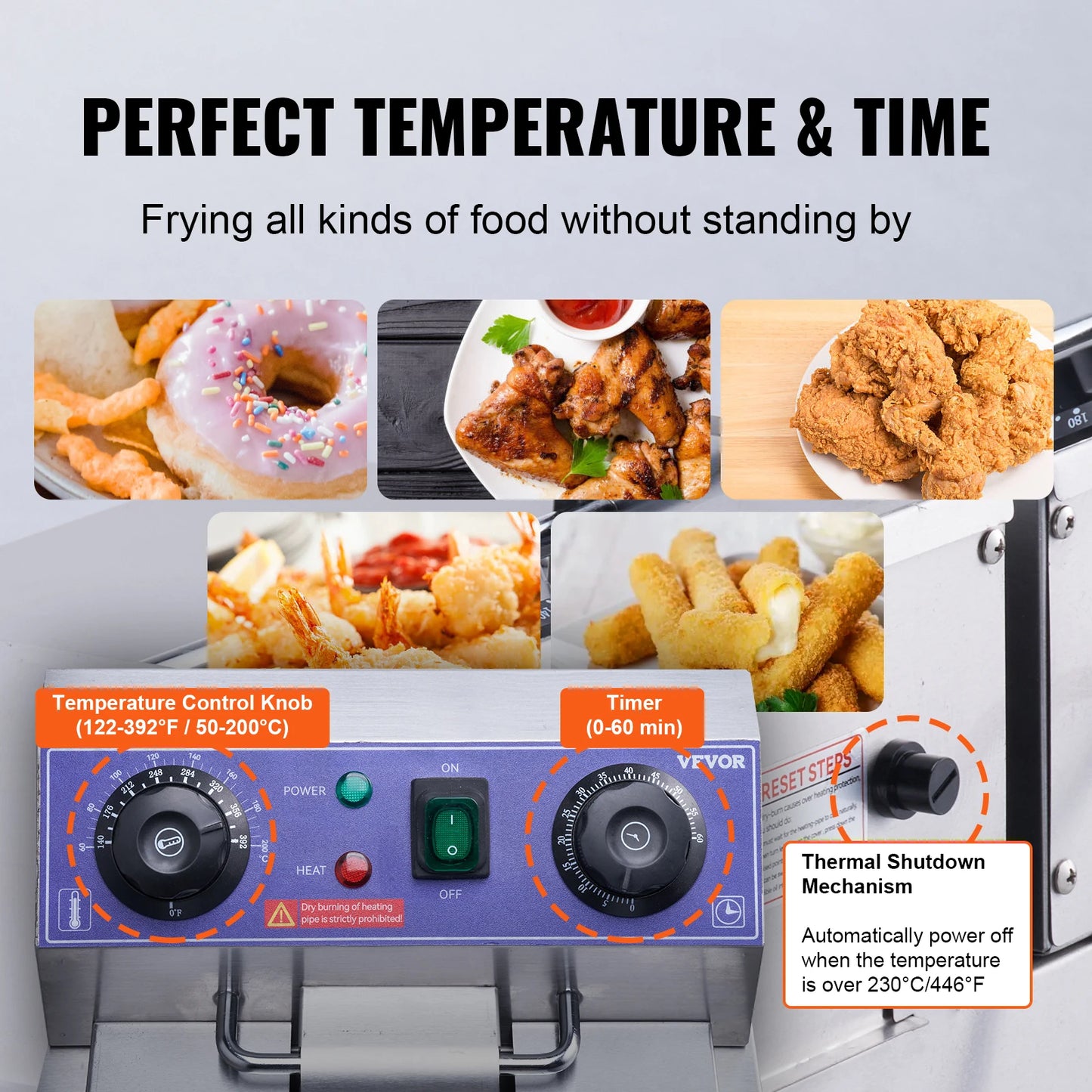 SucceBuy  Electric Deep Fryer w/Dual Removable Tanks