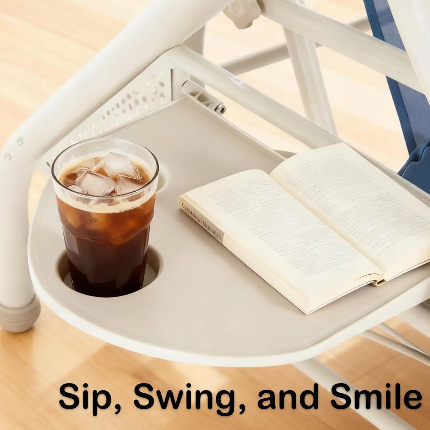 3 Person Patio Swing with Canopy And Stand