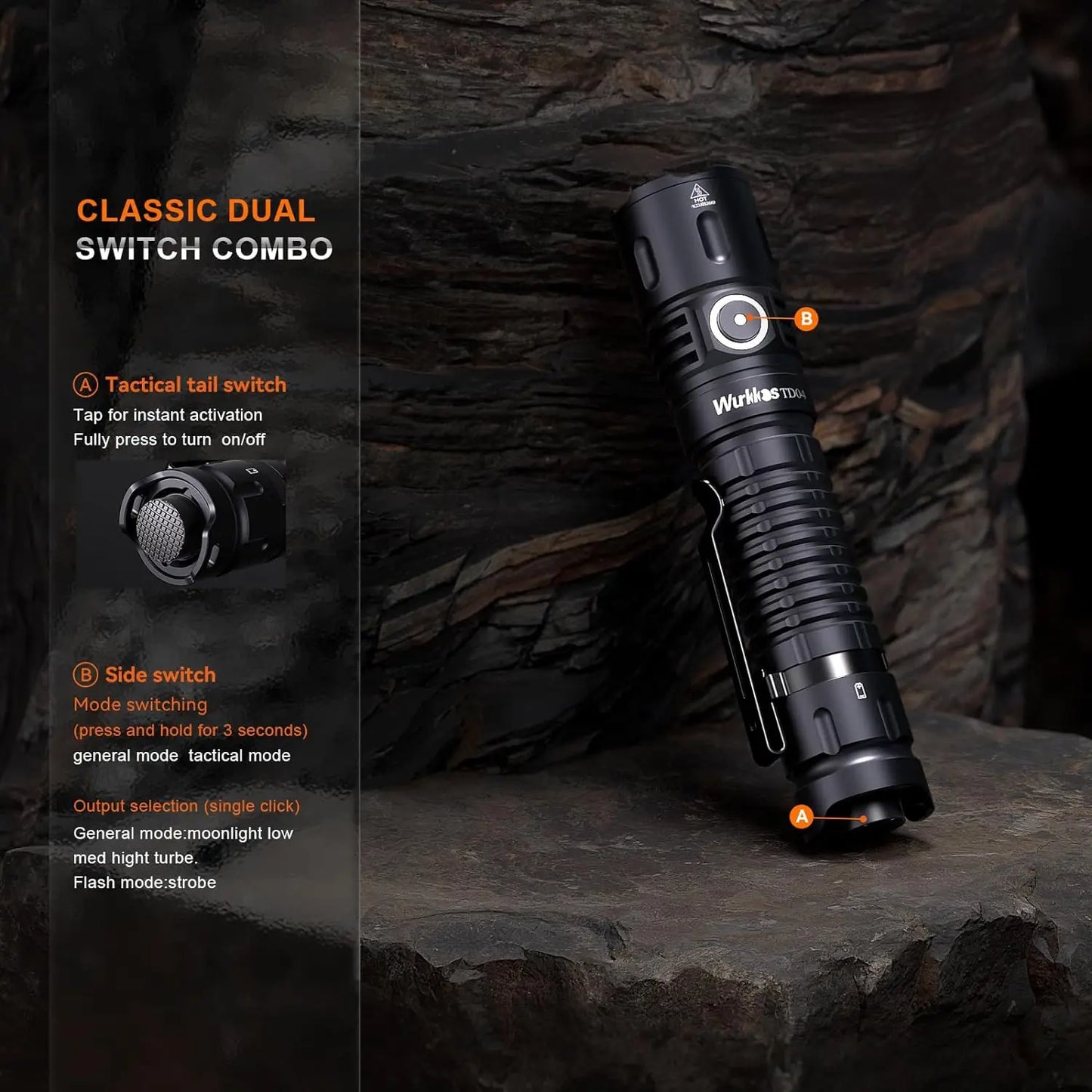 Wurkkos TD04 Flashlight With USB C Interface
