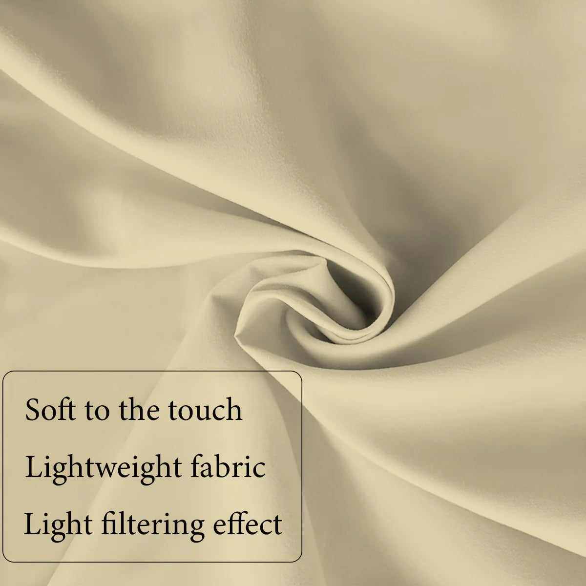 4 Panels Light Filtering Rod Pocke Soft Touch Curtains