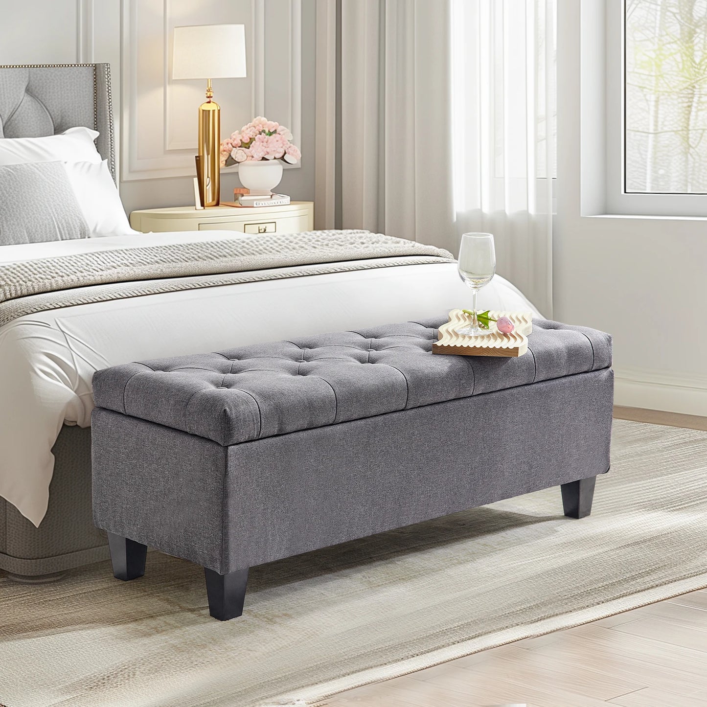 Redlife 15.5 x 42 x 16 inch Storage Ottoman