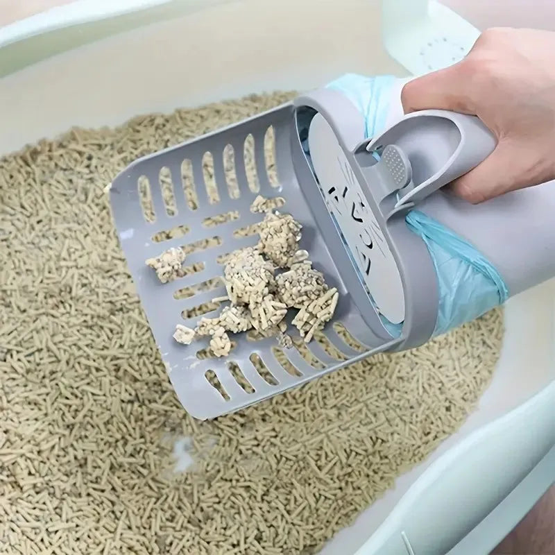 Cat Litter Scoop with Waste Bag Holder