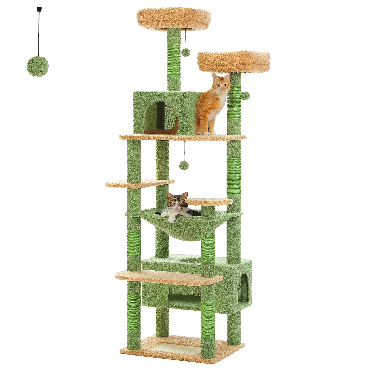 72.4" Large Cat Tree Tower Scratching Post